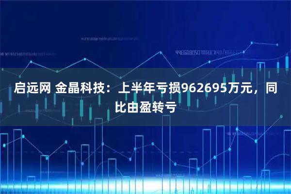 启远网 金晶科技:上半年亏损962695万元,同比由盈转亏