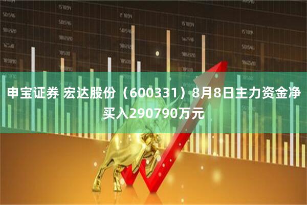 申宝证券 宏达股份（600331）8月8日主力资金净买入290790万元